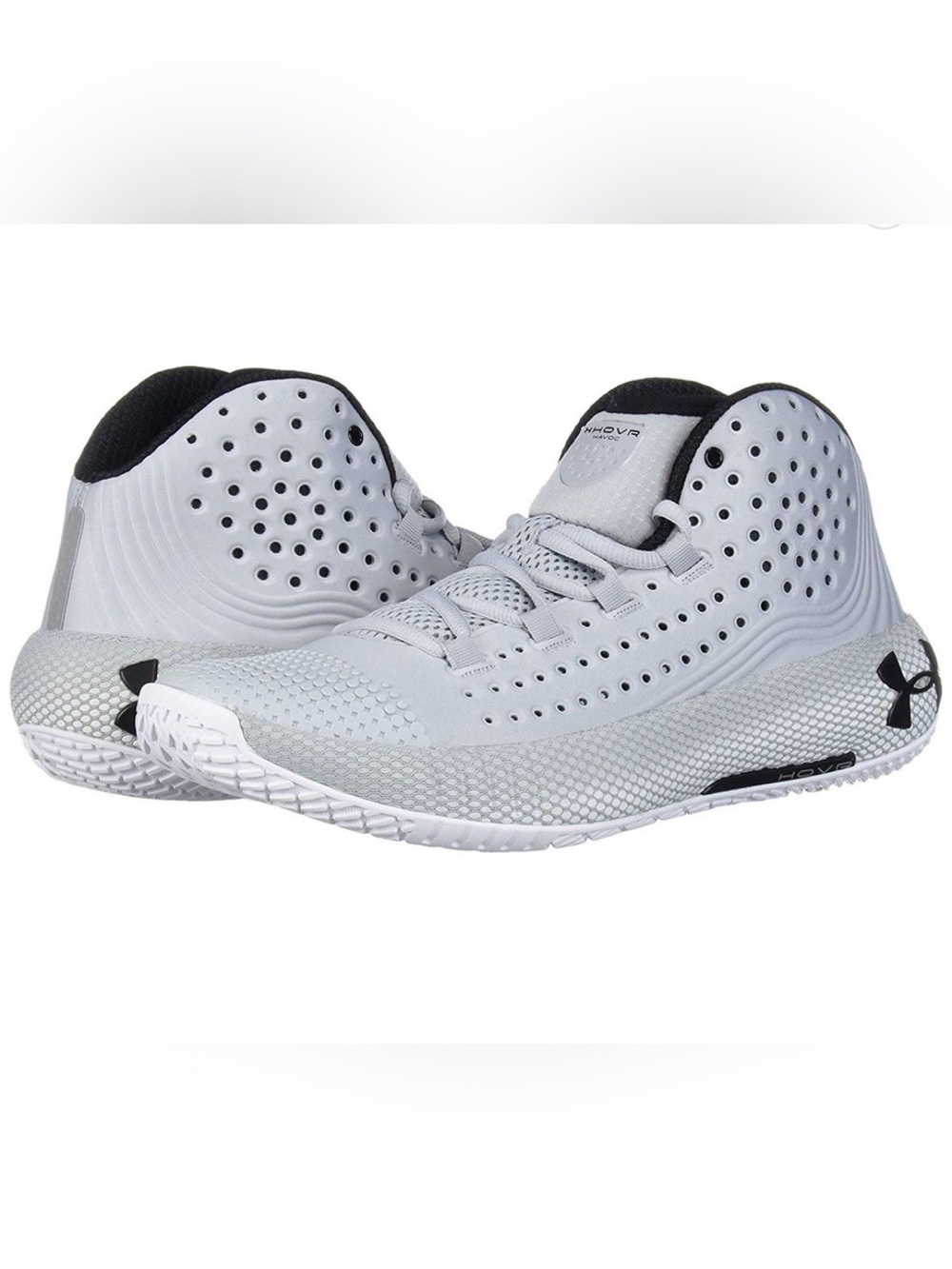 Under Armour HOVR Havoc 2 Basketball Shoes Men’s 6.5 Gray White 3022050-101
